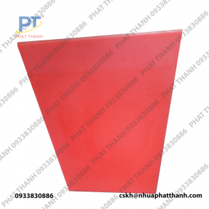 Thớt nhựa màu ( đỏ nhạt 2 mặt) dày 4 cm khổ nhỏ – PTTGD3