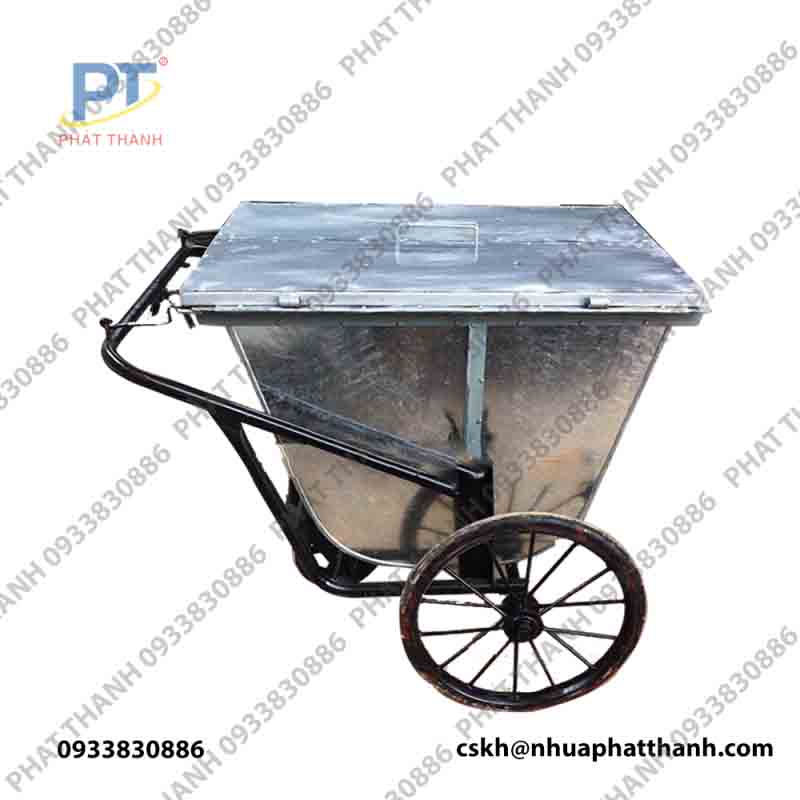 Xe gom rác 500 lít Inox - Nhựa Phát Thành