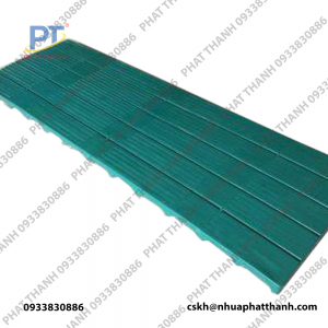 Bề ngang Pallet nhựa lót sàn 1800x600x50 mm màu xanh lá