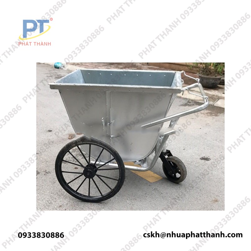 Xe gom rác 500 lít Inox - Nhựa Phát Thành