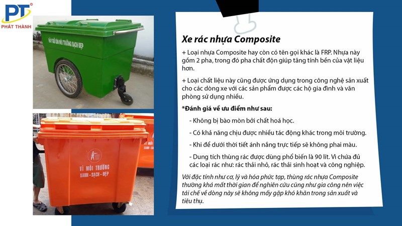 Xe Thùng Rác Đẩy Tay 1000 Lít Nhựa Composite Cao Cấp, Giá Tốt Nhất