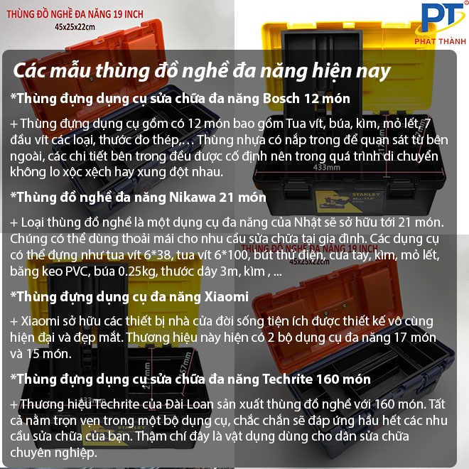 Các mẫu thùng đa năng phổ biến Các mẫu thùng đa năng phổ biến