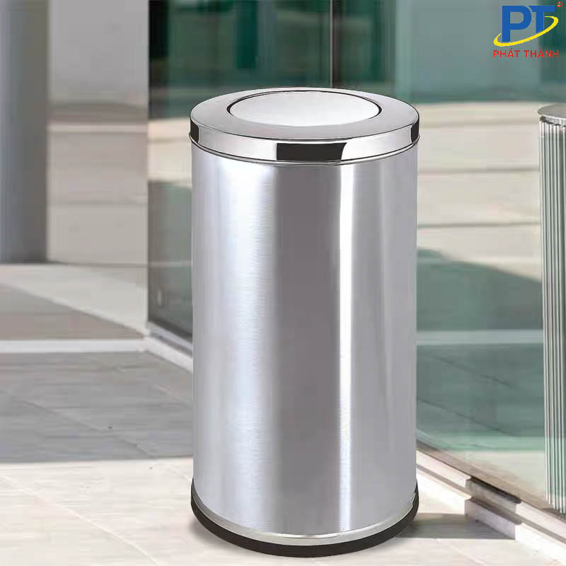 Thùng rác inox có nắp lật Thùng rác inox có nắp lật