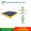 Pallet chống tràn cho 4 thùng phi, loại thành thấp