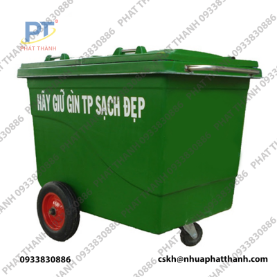 Thùng rác công nghiệp HDPE 660 lít