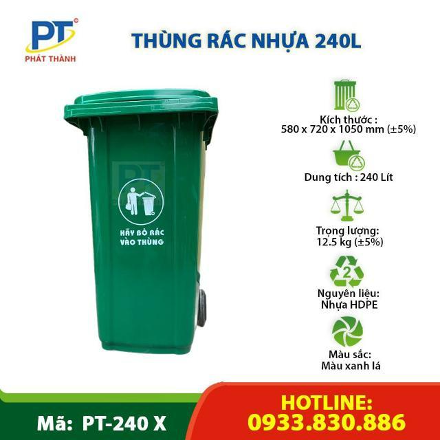 Thùng rác công cộng 240 lít