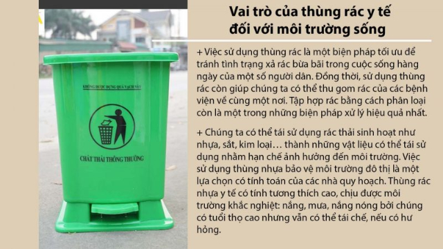 Vai trò của thùng rác y tế