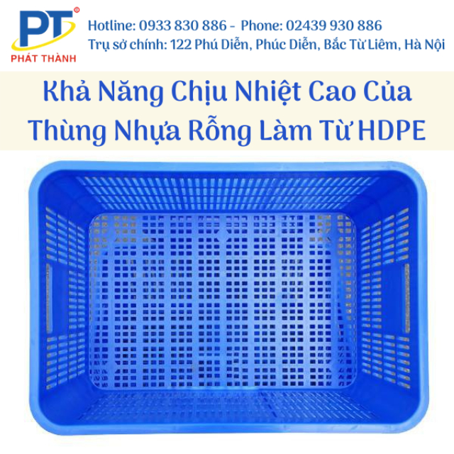 Khả năng chịu nhiệt của thùng nhựa rỗng làm từ HDPE