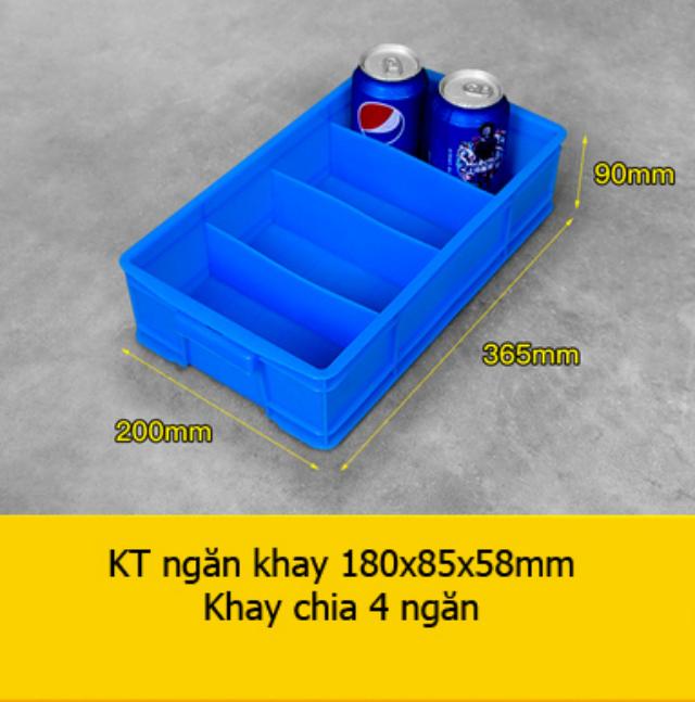 Khay nhựa nhiều ngăn kích thước 190x85mm