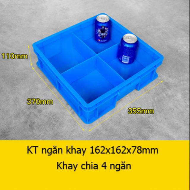 Sóng nhựa nhiều ngăn kích thước 162x162x78mm