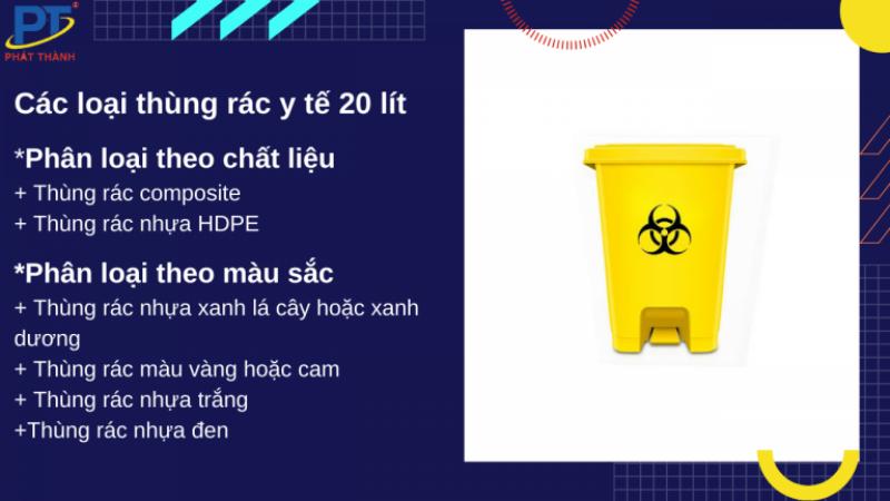 Các loại thùng rác y tế 20 lít