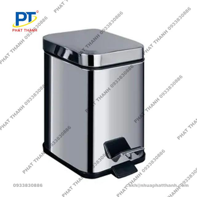 Thùng rác Inox đạp chân hình vuông