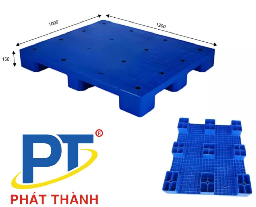 Pallet nhựa mới 1200mmx1000mmx150mm 2 mặt