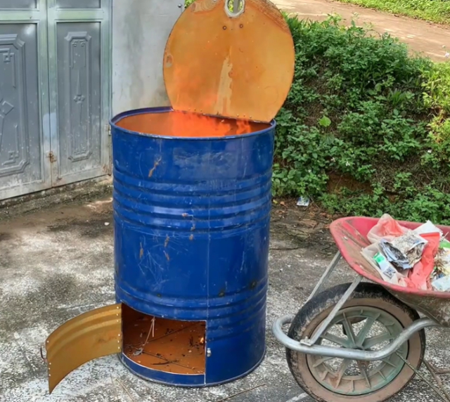 Chế tạo lò đốt rác hoặc bếp đun ngoài trời