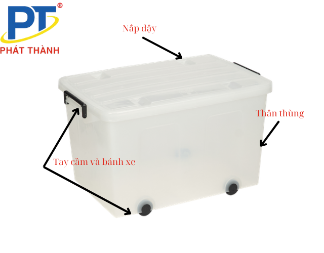 Cấu tạo của thùng nhựa có nắp