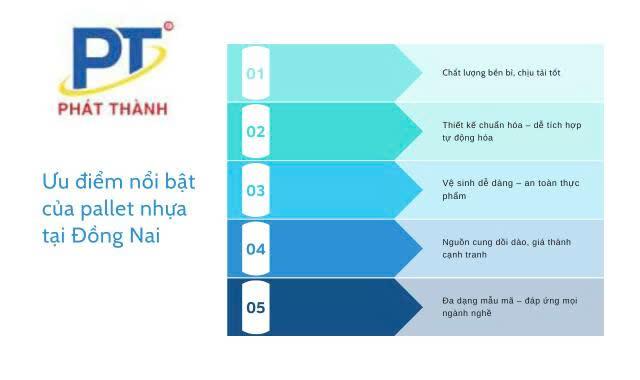 Ưu điểm nổi bật của pallet nhựa tại Đồng Nai
