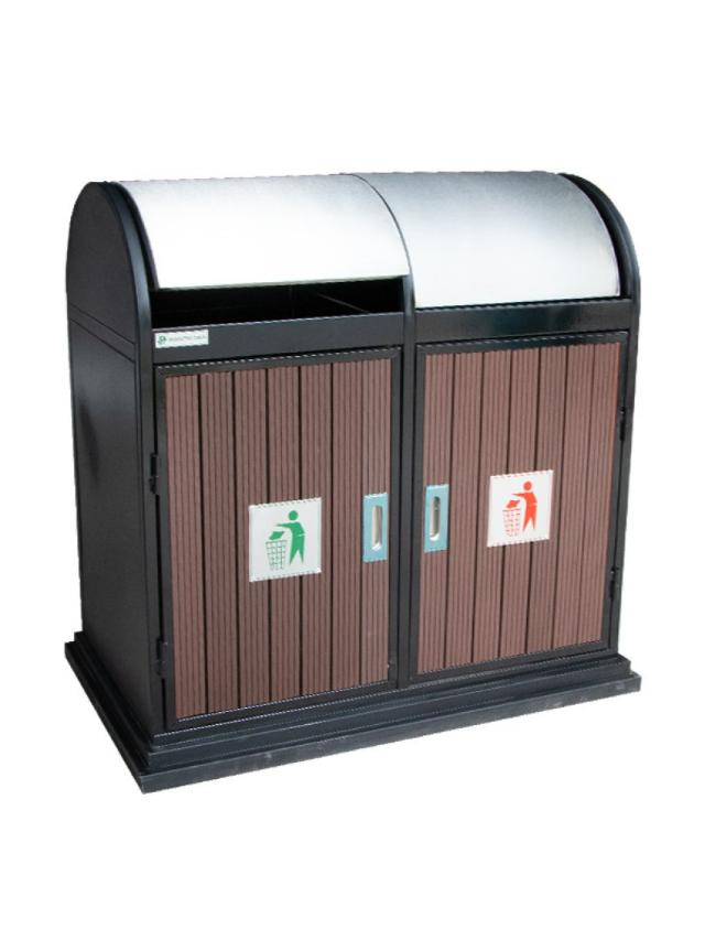 Thùng rác giả gỗ/phun sơn tĩnh điện