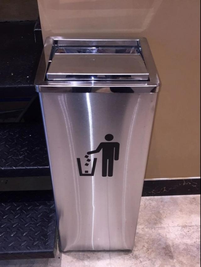 Thùng rác inox vuông nắp lật – Gọn đẹp, sạch sẽ, bền lâu