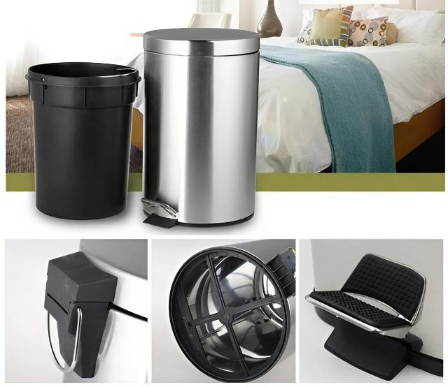 Cấu tạo của thùng rác inox đạp chân 30 lít 