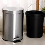 Thùng rác inox đạp chân 30 lít tròn, bền đẹp, vệ sinh, tiện lợi