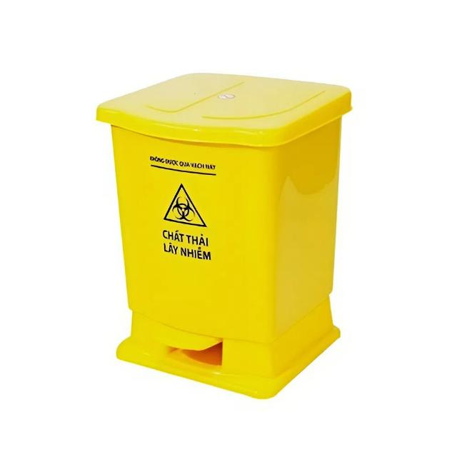 Thùng rác y tế 30 lít đạp chân, nhựa HDPE, chính hãng, giá tốt
